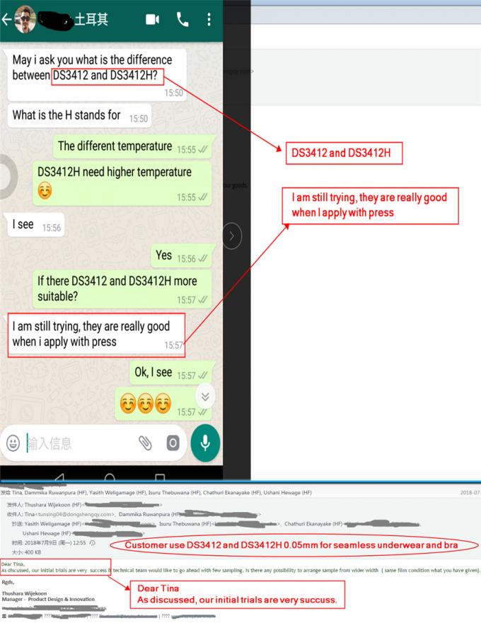 Film di plastica traslucido nebbioso del film di adesivo del poliuretano TPU per i telefoni cellulari 4